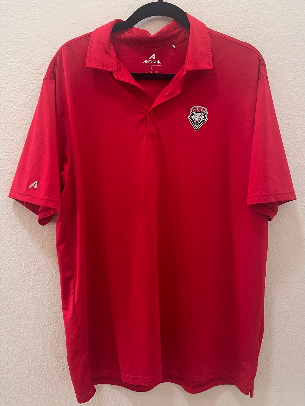 UNM Lobos Antigua Men's Red Polo
